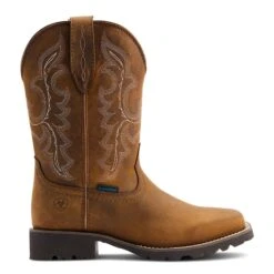 Ariat® Ladies Unbridled™ Rancher H2O Oily Distressed Tan Boots 10044437 10 Ariat® Ladies Unbridled™ Rancher H2O Oily Distressed Tan Boots 10044437 -Ariat Shoes Shop S23 WMS WEST 10044437 side1
