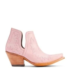 Ariat® Ladies Dixon Powder Pink Western Booties 10044483 -Ariat Shoes Shop S23 WMS WEST 10044483 side1