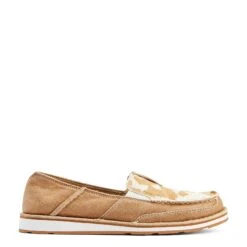 Ariat® Ladies Cruiser Adobe Tan & White Hair On Slip On Shoes 10044532 -Ariat Shoes Shop S23 WMS WEST 10044532 side1