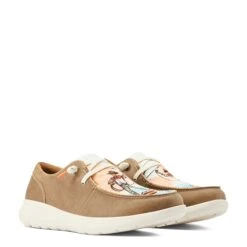 Ariat® Ladies Hilo Aloha Surfing Paniolo Print Brown Shoes 10044543 -Ariat Shoes Shop S23 WMS WEST 10044543 pair