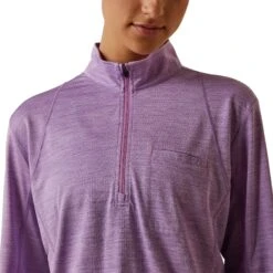 Ariat® Ladies Rebar Evolution Paisley Purple 1/2 Zip T-Shirt 10043434 -Ariat Shoes Shop S23 WMS WORK 10043434 detail01