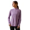 Ariat® Ladies Rebar Evolution Paisley Purple 1/2 Zip T-Shirt 10043434 -Ariat Shoes Shop S23 WMS WORK 10043434 front
