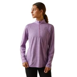 Ariat® Ladies Rebar Evolution Paisley Purple 1/2 Zip T-Shirt 10043434