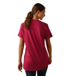 Ariat® Ladies Rebar Cotton Strong™ Cherries Jubilee Pink T-Shirt 10043562 -Ariat Shoes Shop S23 WMS WORK 10043562 back