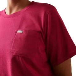 Ariat® Ladies Rebar Cotton Strong™ Cherries Jubilee Pink T-Shirt 10043562 -Ariat Shoes Shop S23 WMS WORK 10043562 detail01 plus