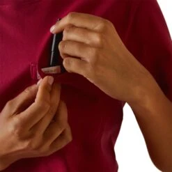 Ariat® Ladies Rebar Cotton Strong™ Cherries Jubilee Pink T-Shirt 10043562 -Ariat Shoes Shop S23 WMS WORK 10043562 detail02