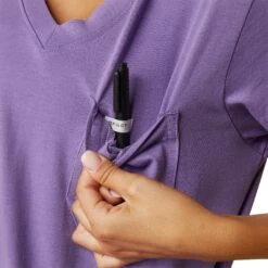 Ariat Ladies Rebar Cotton Reflective USA Flag Paisley Purple Graphic Tee 10043847 -Ariat Shoes Shop S23 WMS WORK 10043847 detail02