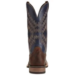 Ariat Men's Tycoon Bar Top Brown & Arizona Sky Square Toe Boots 10014053 -Ariat Shoes Shop 10014053 heel
