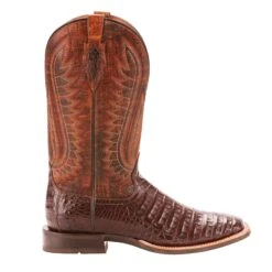 Ariat® Men's Double Down Caiman Belly Wide Square Toe Boots 10025088 -Ariat Shoes Shop 10025088 side