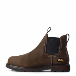 Ariat® Men's Groundbreaker Chelsea H20 CSA Dark Brown Work Boots 10032457 -Ariat Shoes Shop 10032457b