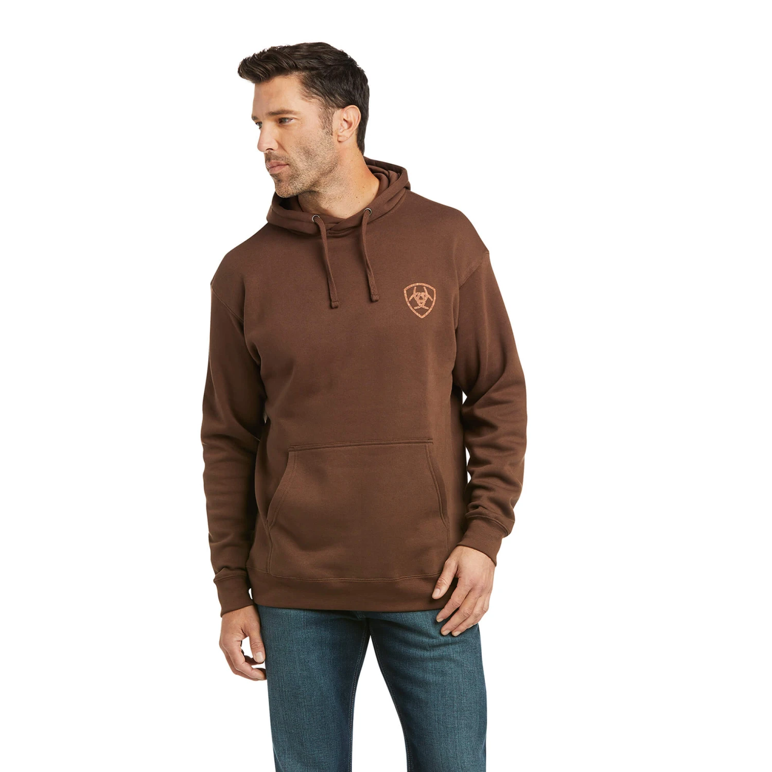 Ariat® Men's Patriot 2.0 Dark Brown Hoodie 10037270 4 Ariat® Men's Patriot 2.0 Dark Brown Hoodie 10037270 - Image 2