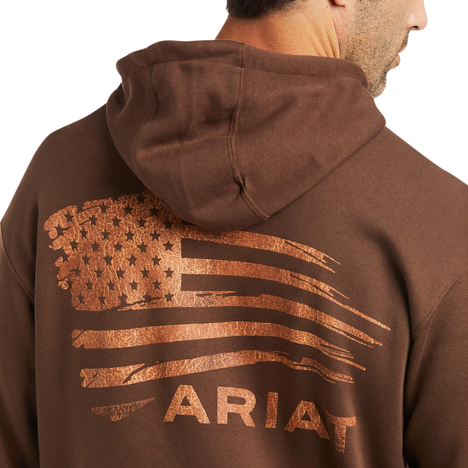 Ariat® Men's Patriot 2.0 Dark Brown Hoodie 10037270 5 Ariat® Men's Patriot 2.0 Dark Brown Hoodie 10037270 - Image 3