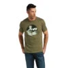 Ariat® Men's Desert Scape Military Heather Short Sleeve T-Shirt 10038195 -Ariat Shoes Shop 10038195 front