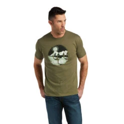 Ariat® Men's Desert Scape Military Heather Short Sleeve T-Shirt 10038195