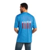 Ariat Men's Vertical Flag Graphic Blue T-Shirt 10040633 -Ariat Shoes Shop 10040633 back