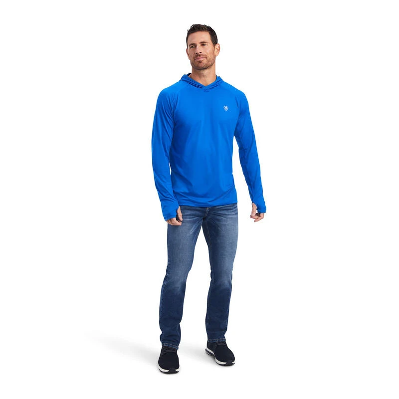 Ariat® Men's Blue Cornell Base Layer Hoodie 10041000 5 Ariat® Men's Blue Cornell Base Layer Hoodie 10041000 - Image 3