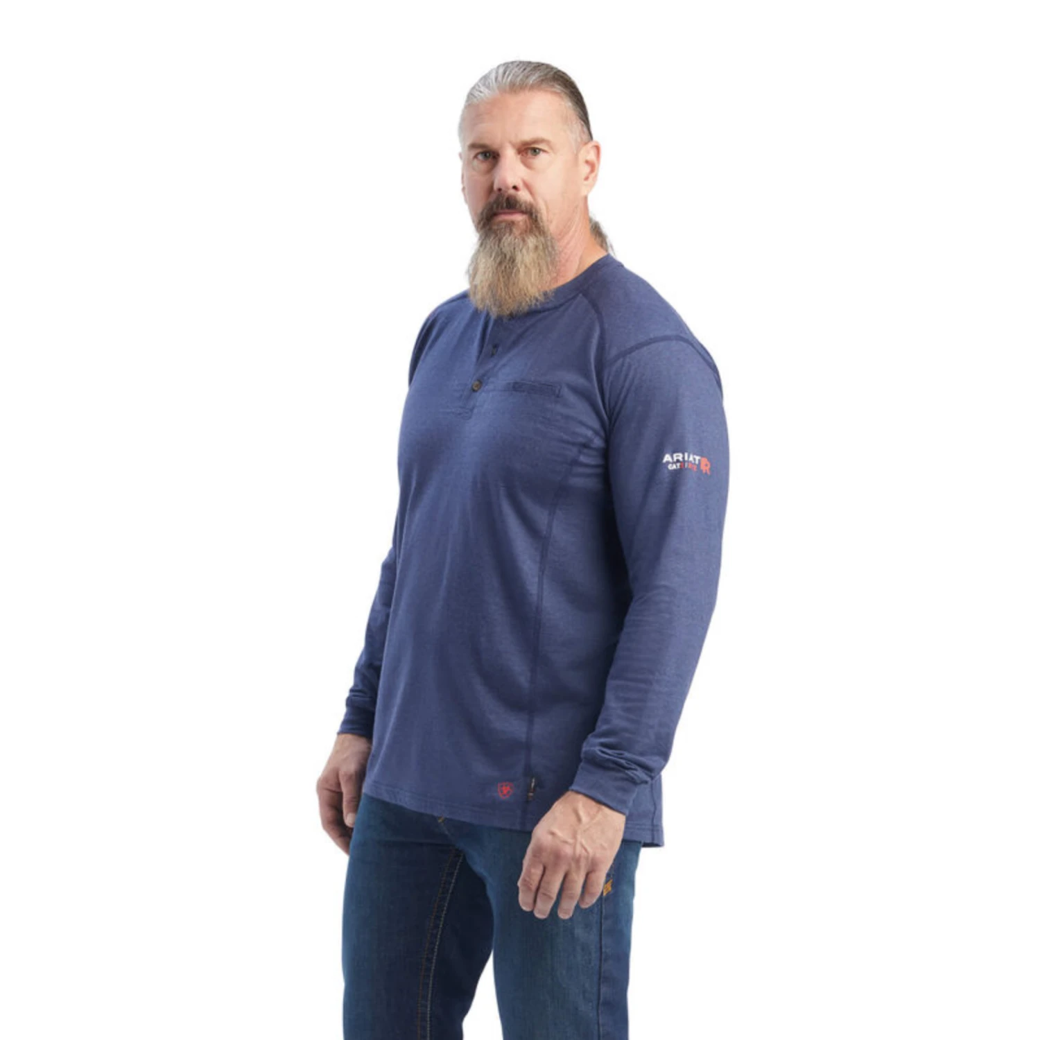 Ariat® Men's FR Air Service Navy Heather T-Shirt 10041476 4 Ariat® Men's FR Air Service Navy Heather T-Shirt 10041476 - Image 2