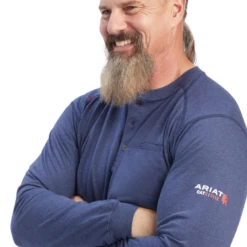 Ariat® Men's FR Air Service Navy Heather T-Shirt 10041476 8 Ariat® Men's FR Air Service Navy Heather T-Shirt 10041476 -Ariat Shoes Shop 10041476b