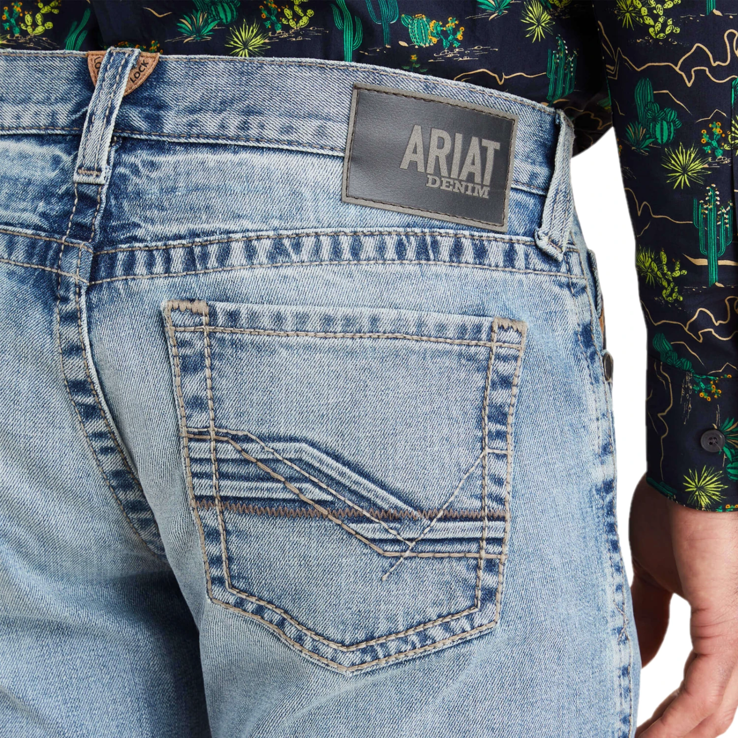 Ariat® Men's M7 Slim Fit Light Wash Straight Leg Jeans 10043187 5 Ariat® Men's M7 Slim Fit Light Wash Straight Leg Jeans 10043187 - Image 3