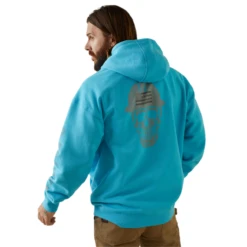 Ariat® Men's Rebar Roughneck Heather Blue Pullover Hoodie 10043362 10 Ariat® Men's Rebar Roughneck Heather Blue Pullover Hoodie 10043362 -Ariat Shoes Shop 10043362b