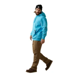 Ariat® Men's Rebar Roughneck Heather Blue Pullover Hoodie 10043362 11 Ariat® Men's Rebar Roughneck Heather Blue Pullover Hoodie 10043362 -Ariat Shoes Shop 10043362c