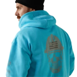 Ariat® Men's Rebar Roughneck Heather Blue Pullover Hoodie 10043362 9 Ariat® Men's Rebar Roughneck Heather Blue Pullover Hoodie 10043362 -Ariat Shoes Shop 10043362e