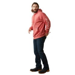 Ariat® Men's Rebar Roughneck Heather Coral Pullover Hoodie 10043363 15 Ariat® Men's Rebar Roughneck Heather Coral Pullover Hoodie 10043363 -Ariat Shoes Shop 10043363d