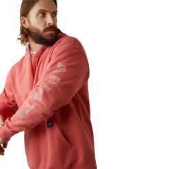 Ariat® Men's Rebar Roughneck Heather Coral Pullover Hoodie 10043363 10 Ariat® Men's Rebar Roughneck Heather Coral Pullover Hoodie 10043363 -Ariat Shoes Shop 10043363e