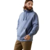 Ariat® Men's Rebar Workman 1/4 Zip Blue Heather Hoodie 10043368 -Ariat Shoes Shop 10043368a 5e635503 f97b 46be 827c b90fe335e1b7