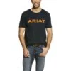 Ariat® Men's Branded Logo Navy & Orange Short Sleeve T-Shirt 10025207 -Ariat Shoes Shop 57 1102a4d1 00a3 460d 912d 1149a6c798ef