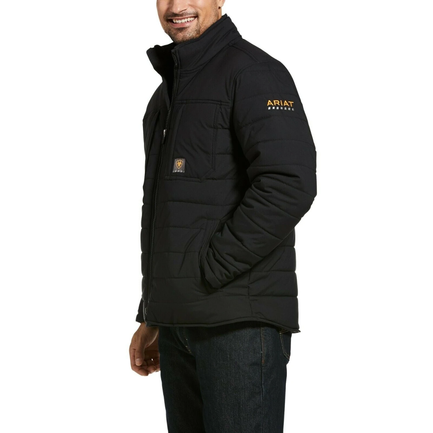 Ariat® Men's Rebar™ Valiant Ripstop Black Insulated Jacket 10032975 3 Ariat® Men's Rebar™ Valiant Ripstop Black Insulated Jacket 10032975