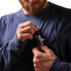 Ariat® Men's Rebar Cotton Strong Navy Heather Graphic T-Shirt 10032968 9 Ariat® Men's Rebar Cotton Strong Navy Heather Graphic T-Shirt 10032968 -Ariat Shoes Shop F20 MNS WORK 10032968 detail01