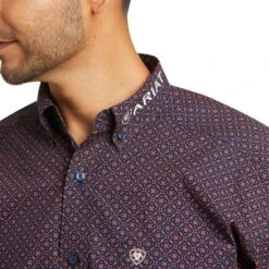 Ariat Men's Team Rives Casual Series Navy Long Sleeve Shirt 10037069 7 Ariat Men's Team Rives Casual Series Navy Long Sleeve Shirt 10037069 -Ariat Shoes Shop F21 MNS WEST 10037069 detail01 1