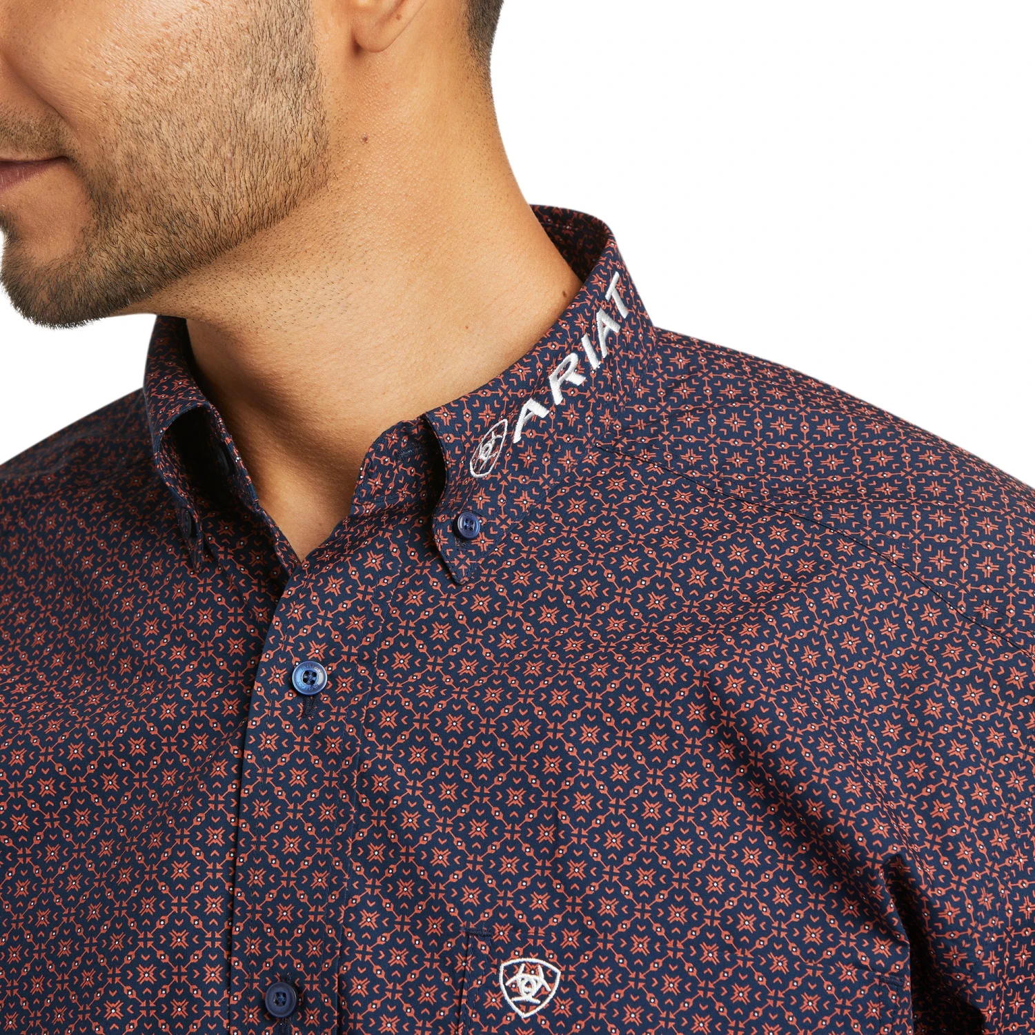 Ariat Men's Team Rives Casual Series Navy Long Sleeve Shirt 10037069 5 Ariat Men's Team Rives Casual Series Navy Long Sleeve Shirt 10037069 - Image 3