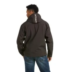 Ariat® Men's Vernon Hooded Espresso Softshell Jacket 10037428 -Ariat Shoes Shop F21 MNS WEST 10037428 back 1
