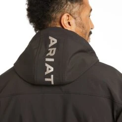 Ariat® Men's Vernon Hooded Espresso Softshell Jacket 10037428 -Ariat Shoes Shop F21 MNS WEST 10037428 detail03 1