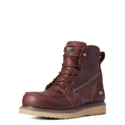 Ariat Men's Rebar Wedge MOC Toe 6" H2O Rusted Copper Boot 10035916 11 Ariat Men's Rebar Wedge MOC Toe 6" H2O Rusted Copper Boot 10035916 -Ariat Shoes Shop F21 MNS WORK 10035916 3 4 front