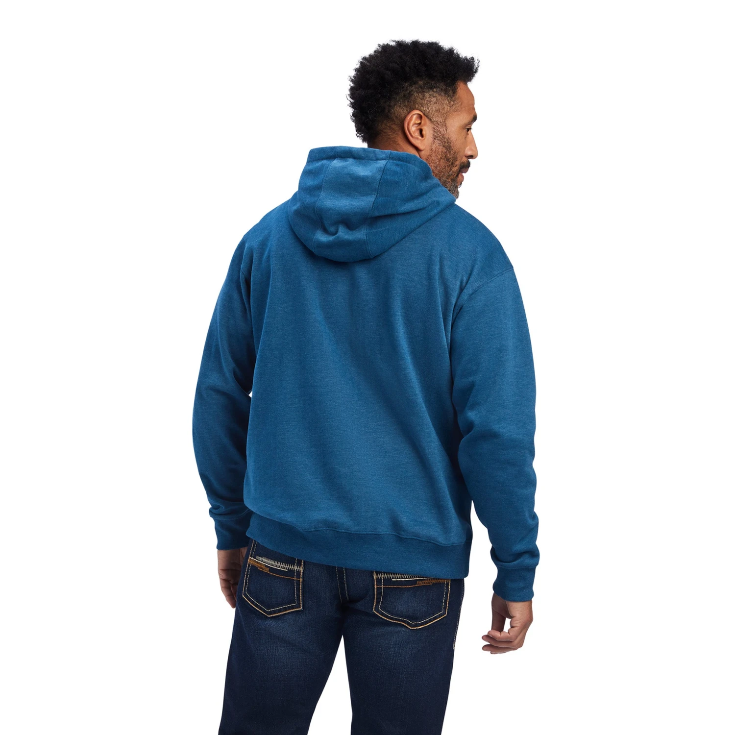 Ariat® Men's Logo Poseidon Heather Blue Hoodie 10041803 4 Ariat® Men's Logo Poseidon Heather Blue Hoodie 10041803 - Image 2