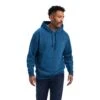 Ariat® Men's Logo Poseidon Heather Blue Hoodie 10041803 2 Ariat® Men's Logo Poseidon Heather Blue Hoodie 10041803 -Ariat Shoes Shop F22 MNS WEST 10041803 front