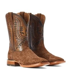 Ariat® Men's Circuit Paxton Tan Hippo Print Square Toe Boots 10042407 -Ariat Shoes Shop F22 MNS WEST 10042407 pair