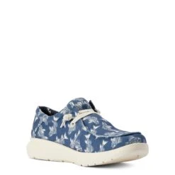 Ariat® Men's Hilo Stretch Lace Bonefish Blue Slip On Shoes 10042500 -Ariat Shoes Shop F22 MNS WEST 10042500 medial