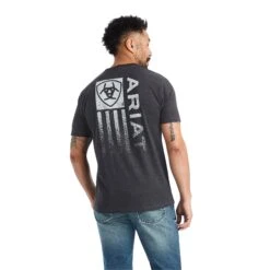 Ariat® Men's Heather Charcoal Minimalist Graphic T-Shirt 10042639
