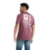 Ariat® Men's Burgundy Heather Minimalist Graphic T-Shirt 10042641 -Ariat Shoes Shop F22 MNS WEST 10042641 back