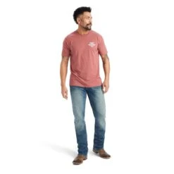 Ariat® Men's Work Eagle Short Sleeve Red Clay T-Shirt 10042644 -Ariat Shoes Shop F22 MNS WEST 10042644 full