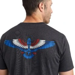 Ariat® Men's Wingspan Charcoal Heather T-Shirt 10042659 -Ariat Shoes Shop F22 MNS WEST 10042659 detail01 bcec1cdf 1442 4702 a541 714833d76b39