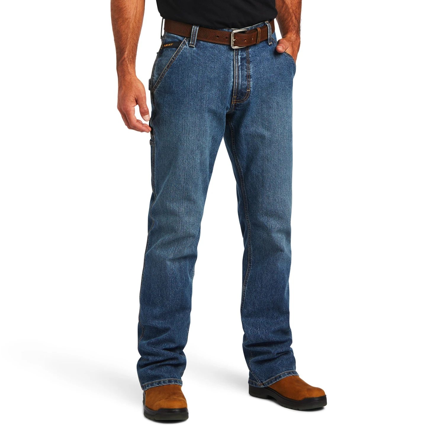 Ariat® Men's Rebar M4 DuraStretch™ Workhorse Bootcut Jeans 10041086 4 Ariat® Men's Rebar M4 DuraStretch™ Workhorse Bootcut Jeans 10041086 - Image 2