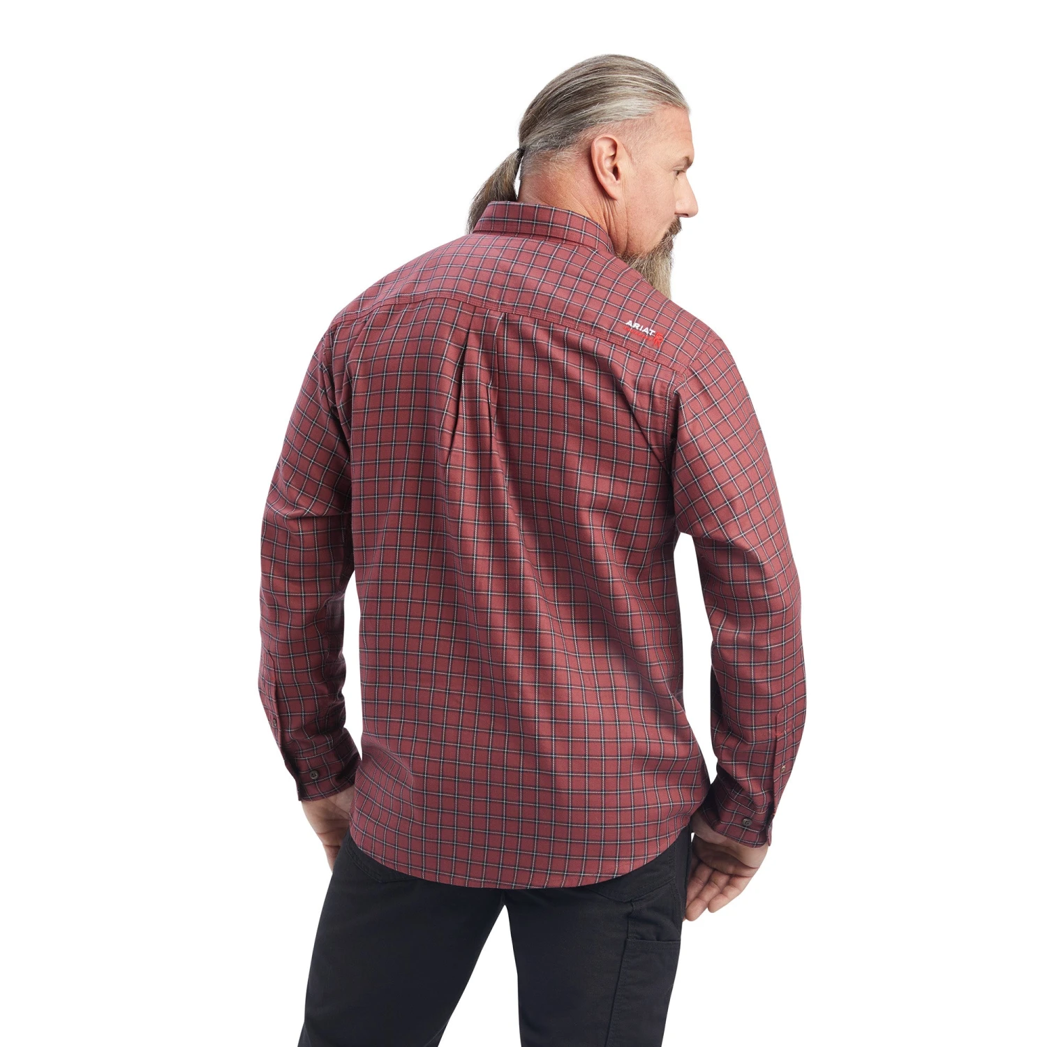 Ariat® Men's FR Payne Long Sleeve Cherry Mahogany Work Shirt 10041683 4 Ariat® Men's FR Payne Long Sleeve Cherry Mahogany Work Shirt 10041683 - Image 2