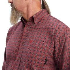 Ariat® Men's FR Payne Long Sleeve Cherry Mahogany Work Shirt 10041683 8 Ariat® Men's FR Payne Long Sleeve Cherry Mahogany Work Shirt 10041683 -Ariat Shoes Shop F22 MNS WORK 10041683 detail01