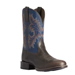 Ariat Men's Stockman Ultra Wicker/Federal Blue Western Boots 10038366