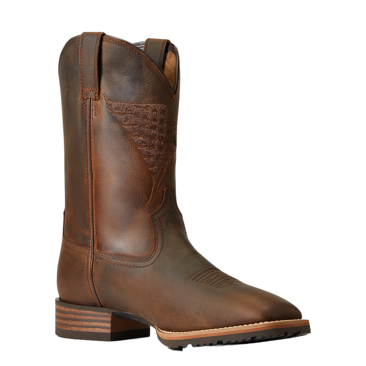 Ariat® Men's Hybrid Fly High Distressed Brown Square Toe Boots 10040419 3 Ariat® Men's Hybrid Fly High Distressed Brown Square Toe Boots 10040419